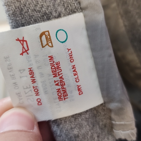 Vintage size 14 light gray wool blend a line skirt - Picture 8 of 10